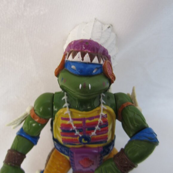Vintage TMNT Wacky Wild West Chief Leo Figure 1992 - with Flaw; Read Description - Picture 2 of 12
